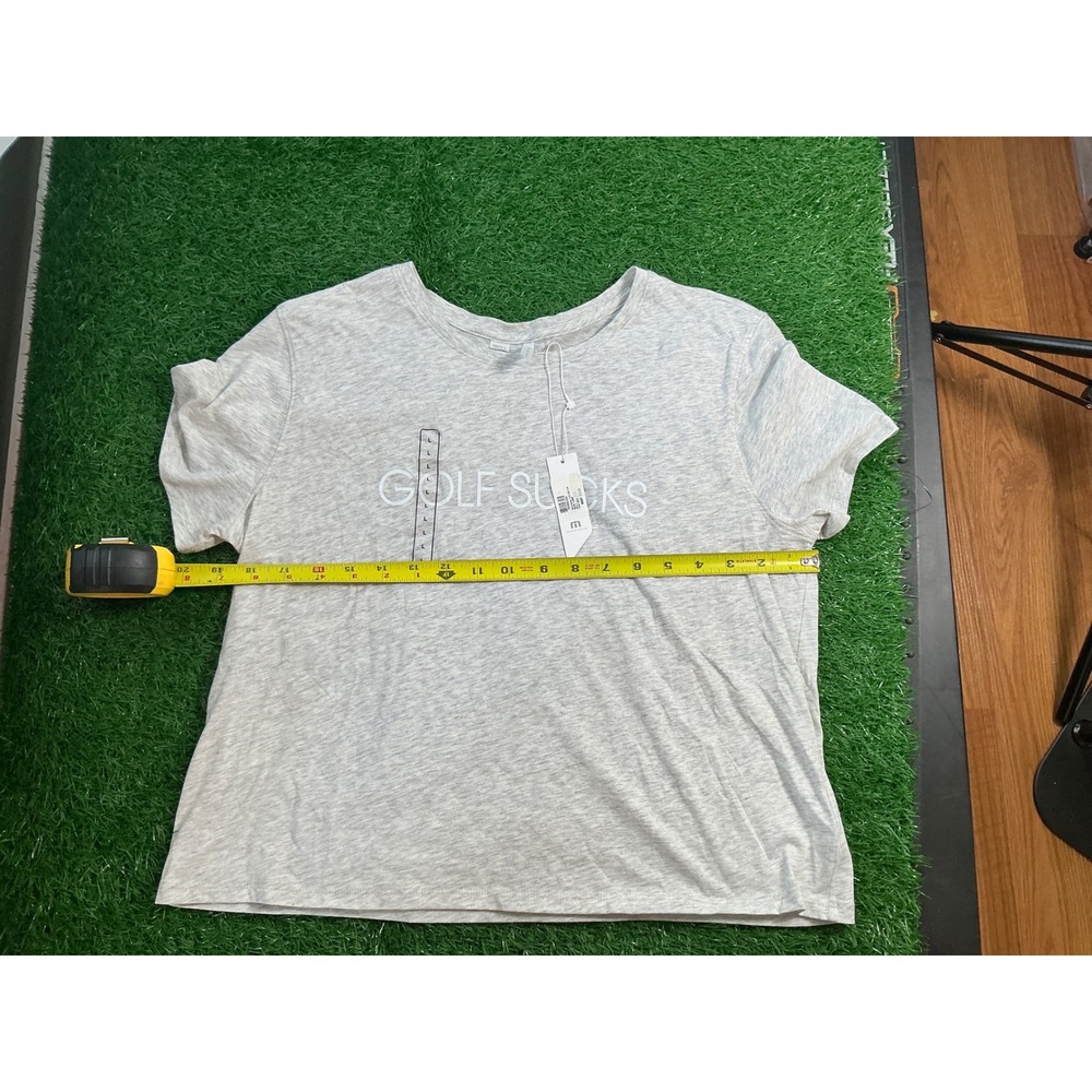 TravisMathew Golf Sucks Graphic Tee Grey Heather Short Sleeve Shirt L NWT